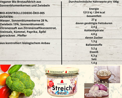 Zwergenwiese Brotzeit Streich 180g| Bio&Vegan Aufstrich| Veganer Streich