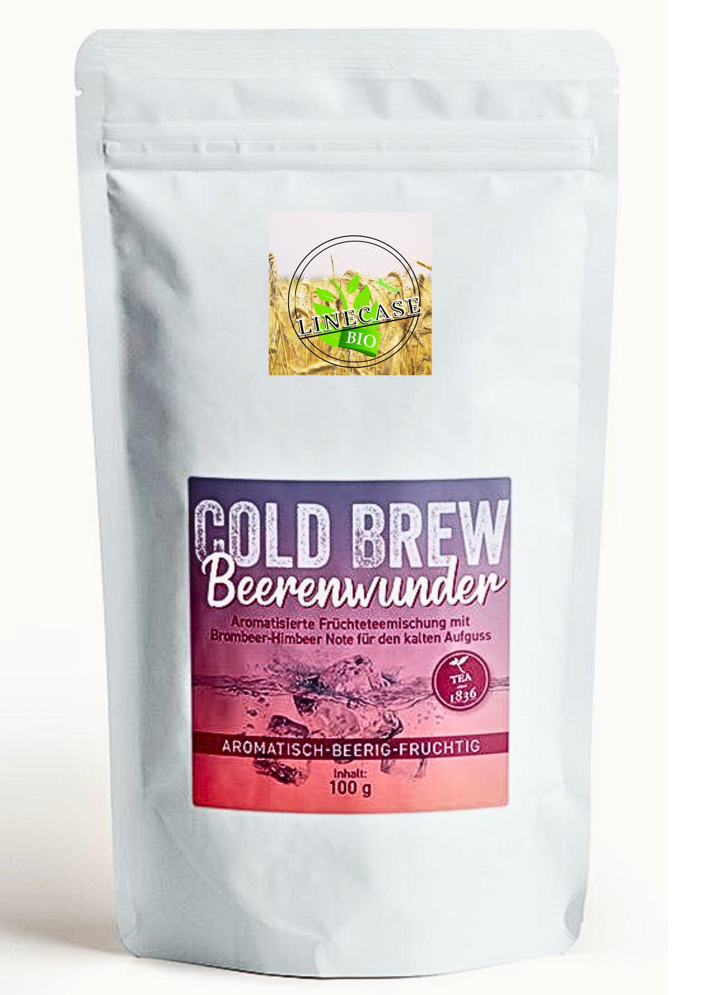 Früchteteemischung Beerenwunder Brombeer-Himbeer-Note aromatisierter Cold Brew Tüten 100 g
