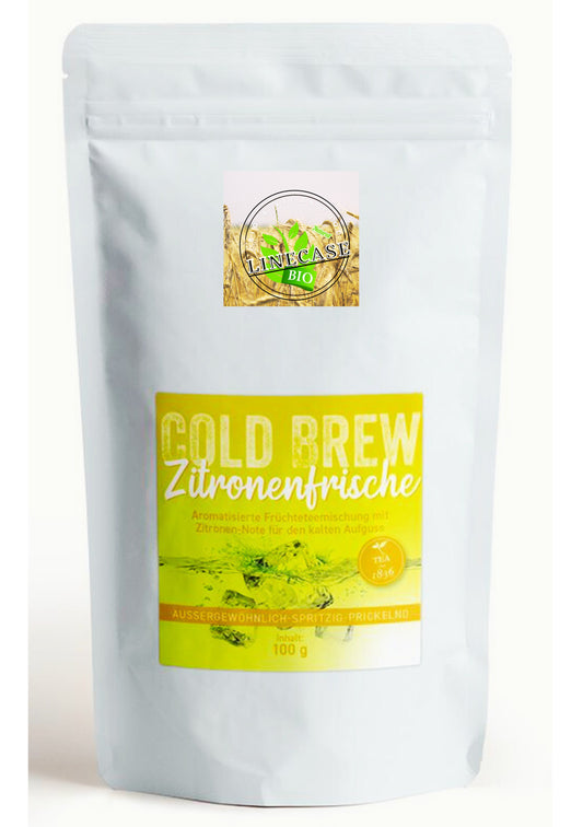 Früchteteemischung Zitronenfrische Zitronen-Note aromatisierter Cold Brew Tüten 100 g