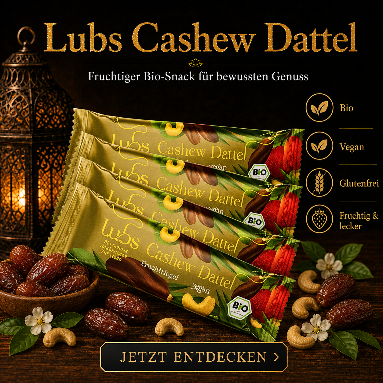 Lubs Bio & Vegan Rohkostriegel Cashwew Dattel