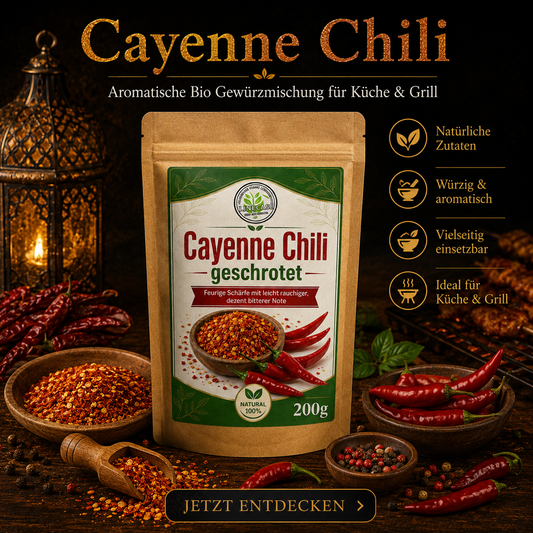 Linecase Cayenne Chili geschrotet 200g