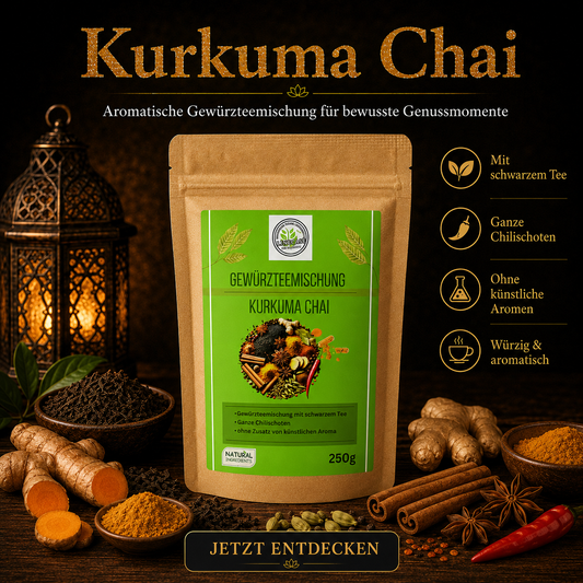 Linecase Gewürzteemischung -  Kurkuma Chai Tee - loser Tee