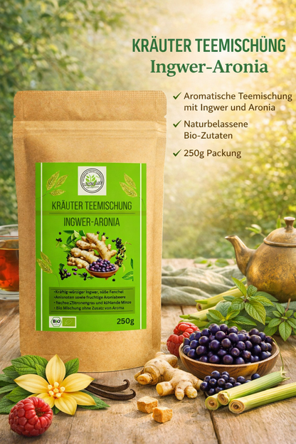 Linecase Gewürzteemischung Bio Ingwer Aronia - loser Tee