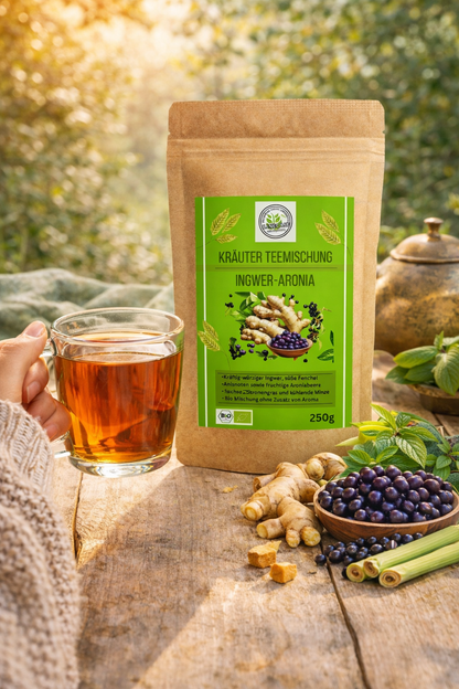 Linecase Gewürzteemischung Bio Ingwer Aronia - loser Tee