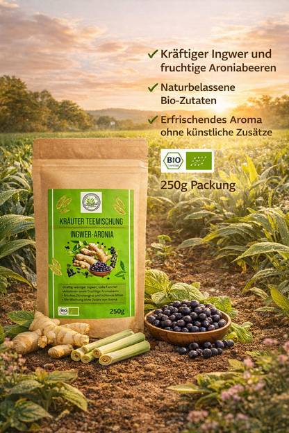 Linecase Gewürzteemischung Bio Ingwer Aronia - loser Tee