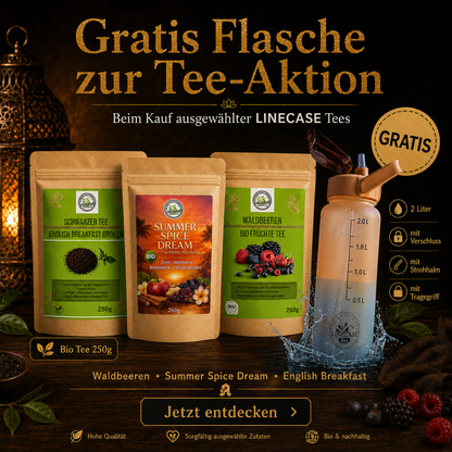 Linecase Tee-Set | 3 Premium-Sorten | 750g loser Blatttee + Teeflasche gratis
