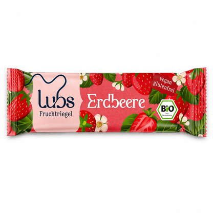 Lubs Bio & Vegan Fruchtriegel Erdbeer