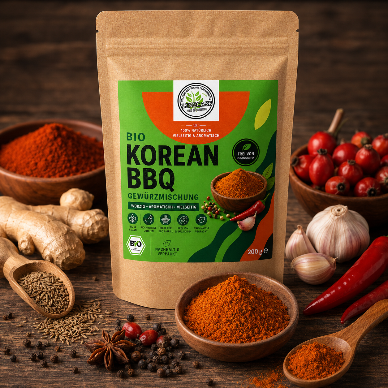 Linecase - Bio Korean BBQ Gewürzmischung 200g