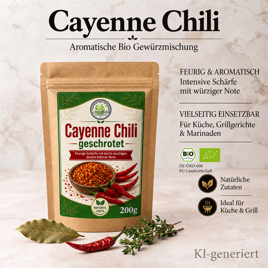 Linecase Cayenne Chili geschrotet 200g