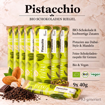 Vivani - Dubai Style Pistacchio Schokoladenriegel 40g