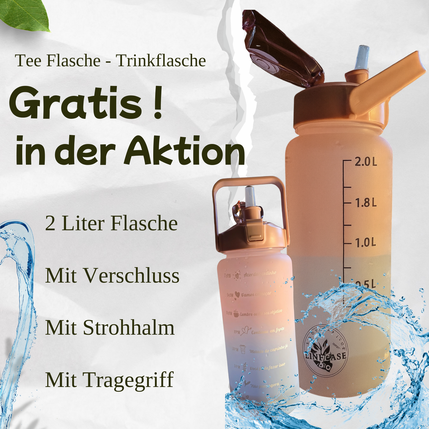 Tee Aktion - 3x250g loser Tee + Teeflasche Gratis