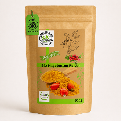 Bio Hagenbutten Pulver fein gemahlen| 100% Bio Qualität| Vitamin C Pulver