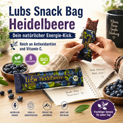 Lubs Bio&Vegan Fruchtriegel Heidelbeer
