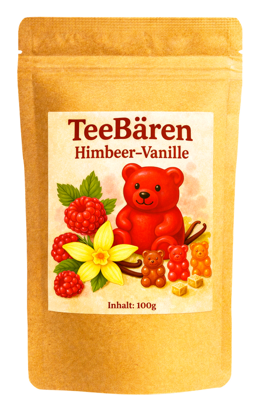 Linecase - Teebären Himbeer Vanille 100g| Himbeer Tee Getränk