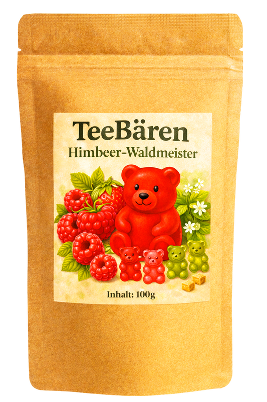 Linecase - Teebären Himbeer Waldmeister 100g