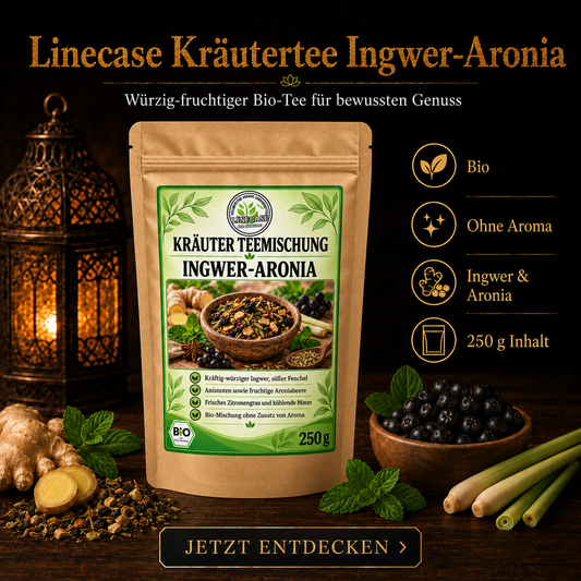 Linecase Gewürzteemischung Bio Ingwer Aronia - loser Tee