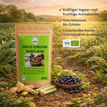Linecase Gewürzteemischung Bio Ingwer Aronia - loser Tee