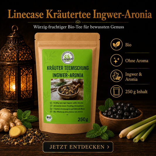 Linecase Gewürzteemischung Bio Ingwer Aronia - loser Tee