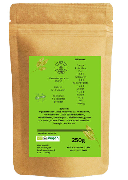 Linecase Gewürzteemischung Bio Ingwer Aronia - loser Tee