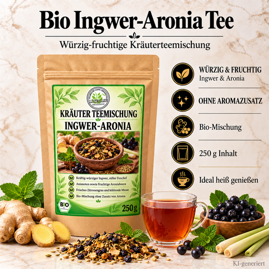 Linecase Gewürzteemischung Bio Ingwer Aronia - loser Tee