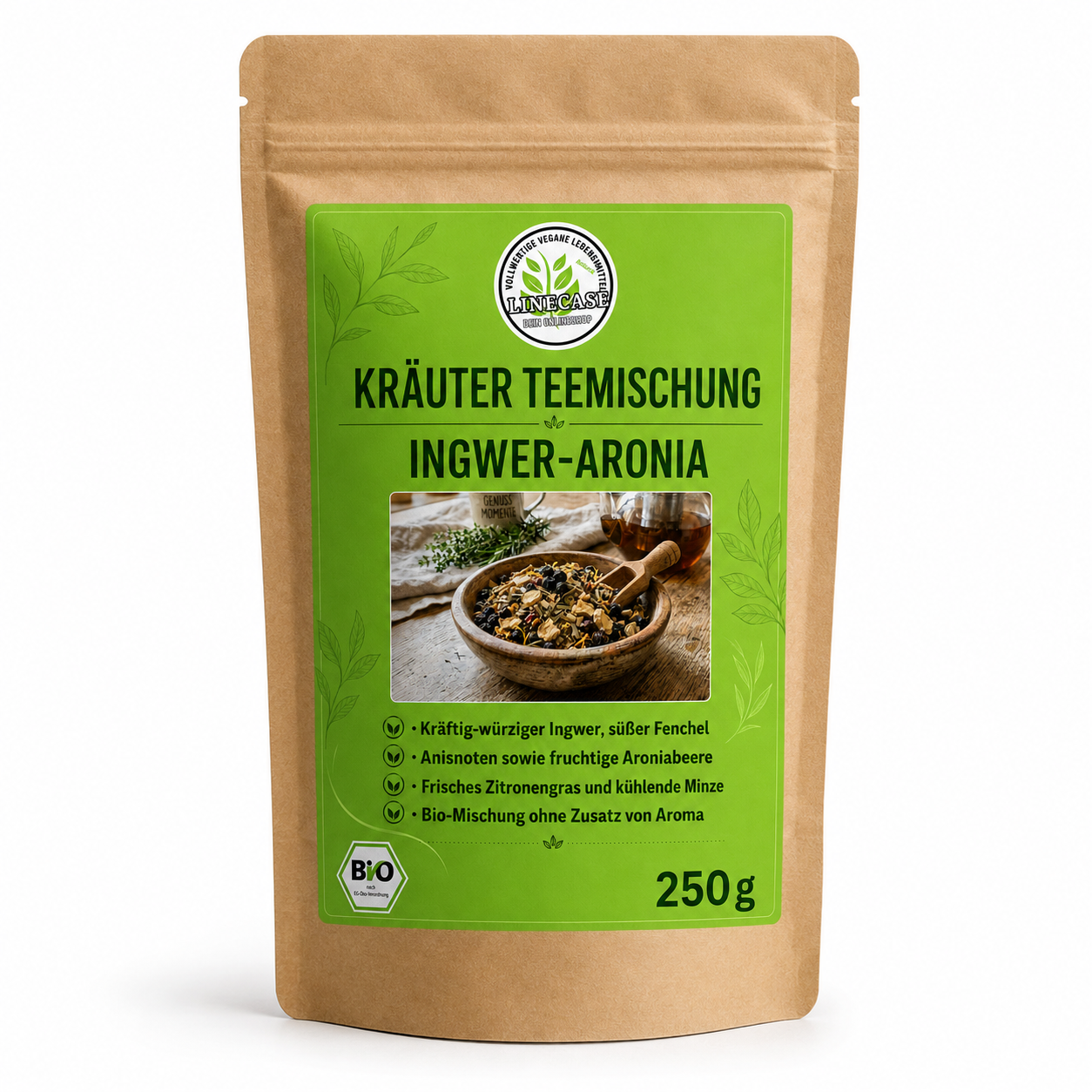 Linecase Gewürzteemischung Bio Ingwer Aronia - loser Tee