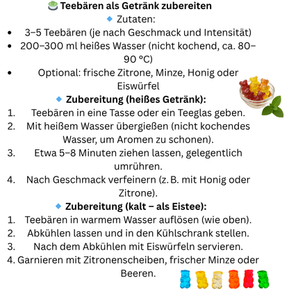 Linecase - Teebären Himbeer Vanille 100g| Himbeer Tee Getränk