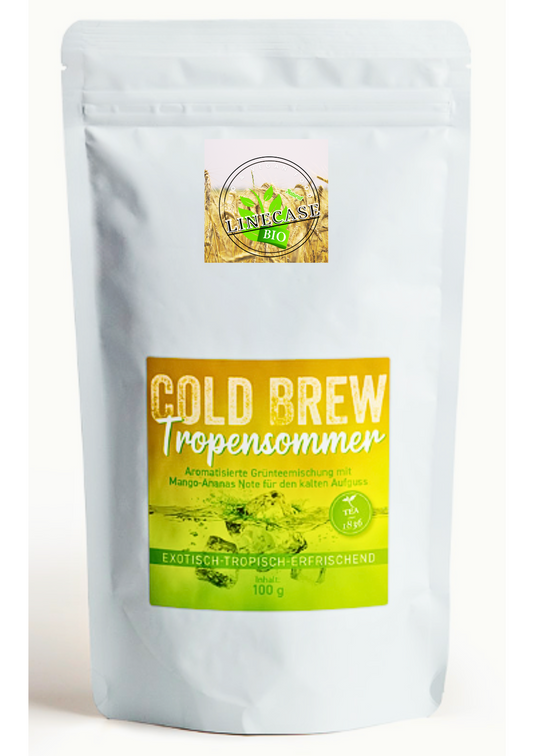 Cold Brew Tee Tropensommer| Mango Ananas Grüntee 100g| loser Grüntee