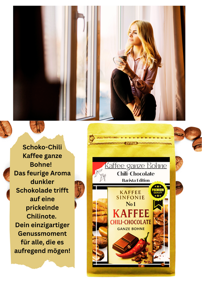 Kaffee ganze Bohne - Chili Chokolade 250g