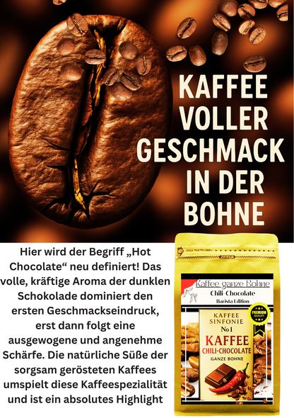 Kaffee Bohnen Set Kaffee ganze Bohne| 2x250g Hasselnuss+Chili Chocolate| Arabica Kaffee