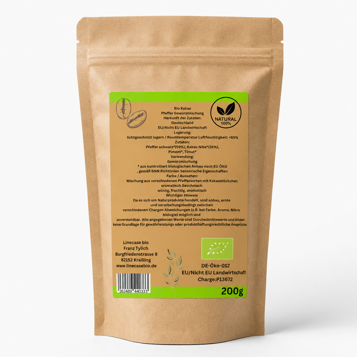 Linecase Bio Kakao Pfeffer 200g