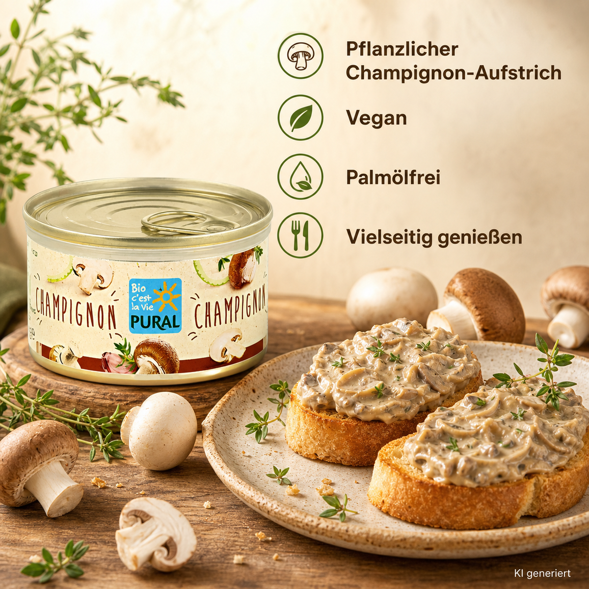 Pural Streich - Champignon| Bio&Vegan Streich