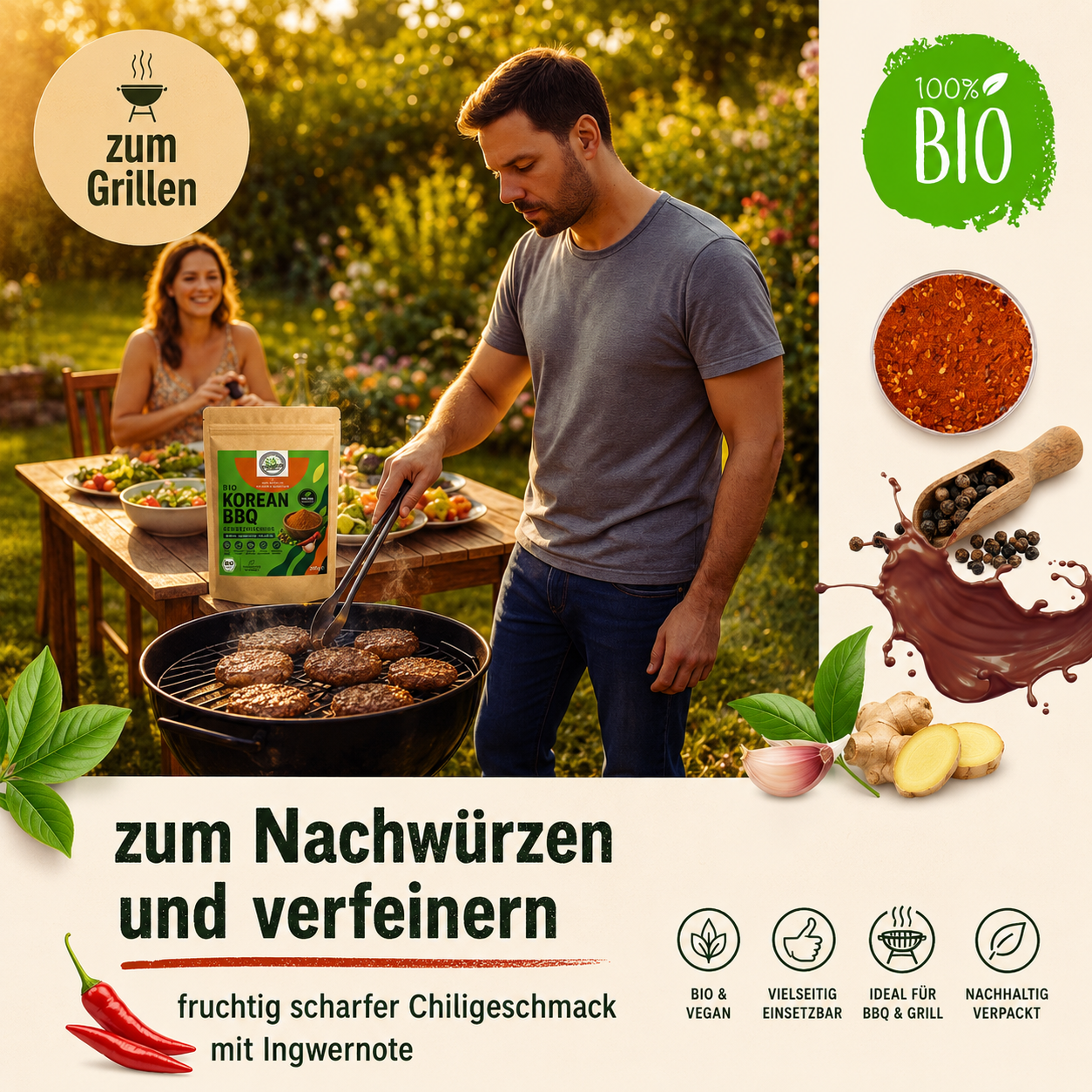 Linecase - Bio Feinschmecker Grill Gewürze Set 2x200g