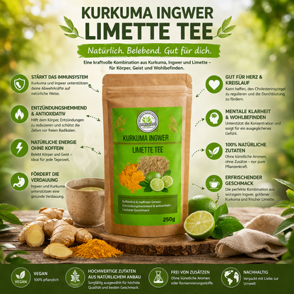 Linecase Kurkuma Ingwer Limette Tee