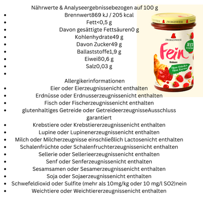 Zwergenwiese Frühstücksset 3x280g| Konvitüre ohne Stücke|Brotaufstrich|Marmelade|Zwergenwiese Aufstrich| Erdbeer Marmelade|Heidelbeer Marmelade