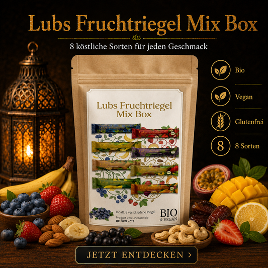 Lubs Fruchtriegel gemischte Box| Probier mix 8 verschiedene Sorten