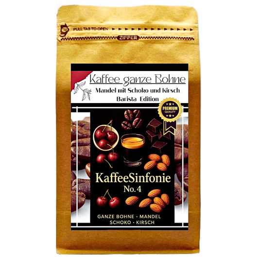 Kaffee ganze Bohne - Mandel mit Schoko und Kirschen 250g