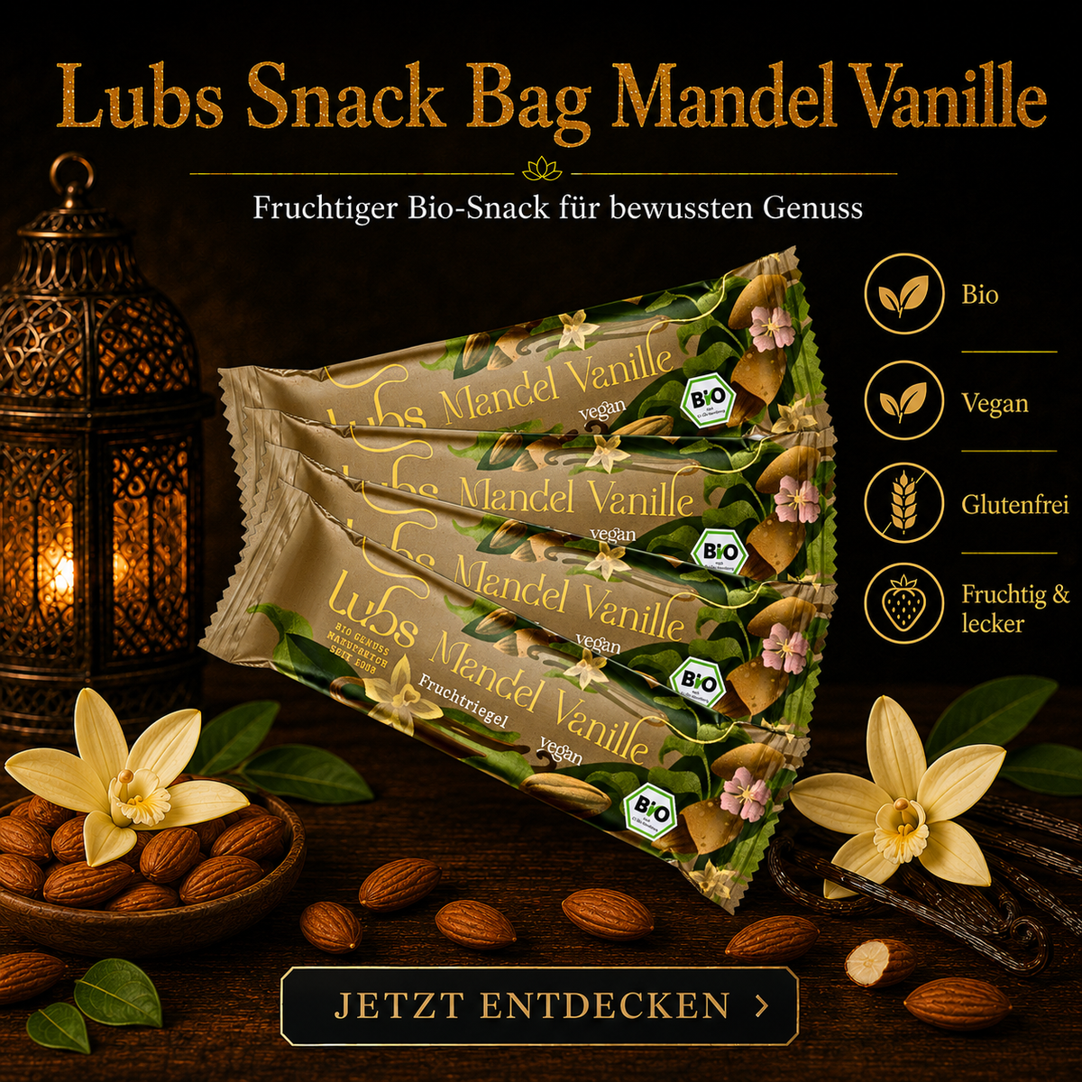 Lubs Bio&Vegan Fruchtriegel Mandel & Vanille