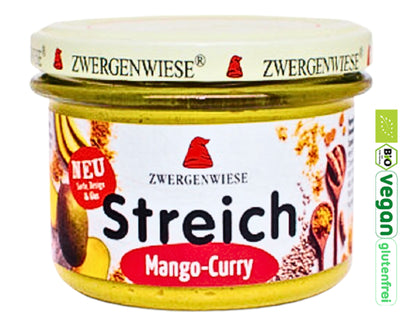 Zwergenwiese Mango-Curry Streich 180g| Bio&Vegan| Zwergenwiese Brotaufstrich| Veganer Aufstrich