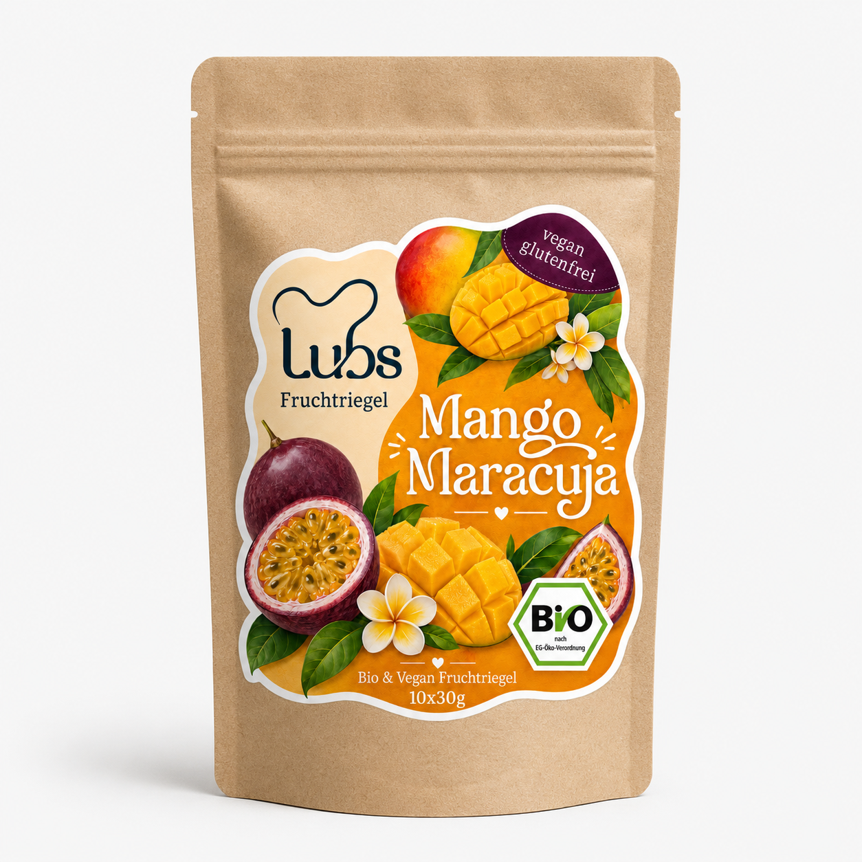 Lubs Bio & Vegan Fruchtriegel Mango Maracuja