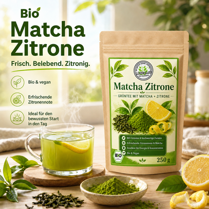 Linecase Bio Grüntee mit Matcha & Zitrone