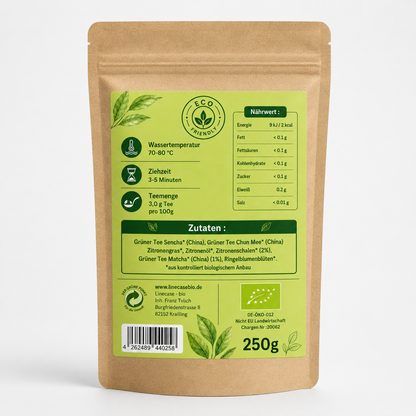 Linecase Bio Grüntee mit Matcha & Zitrone