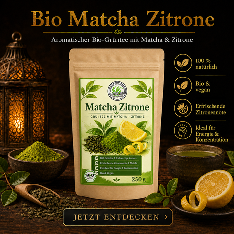 Linecase Bio Grüntee mit Matcha & Zitrone