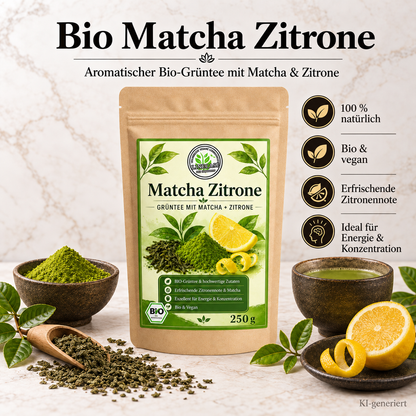Linecase Bio Grüntee mit Matcha & Zitrone
