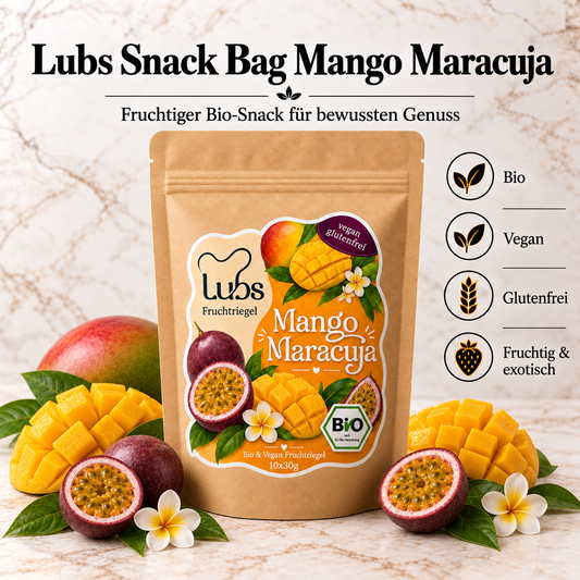 Lubs Bio & Vegan Fruchtriegel Mango Maracuja