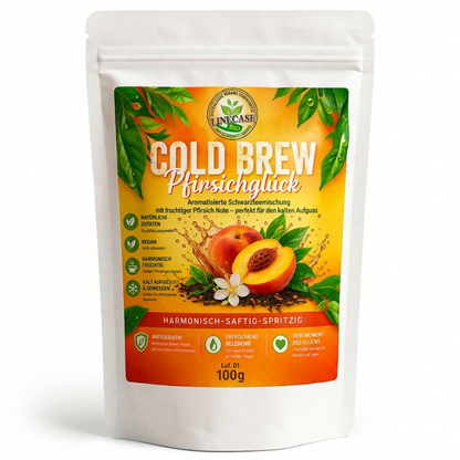 Cold Brew Pfirsichglück mit Schwarzem Tee 100g| loser Tee| Pfirsich Tee