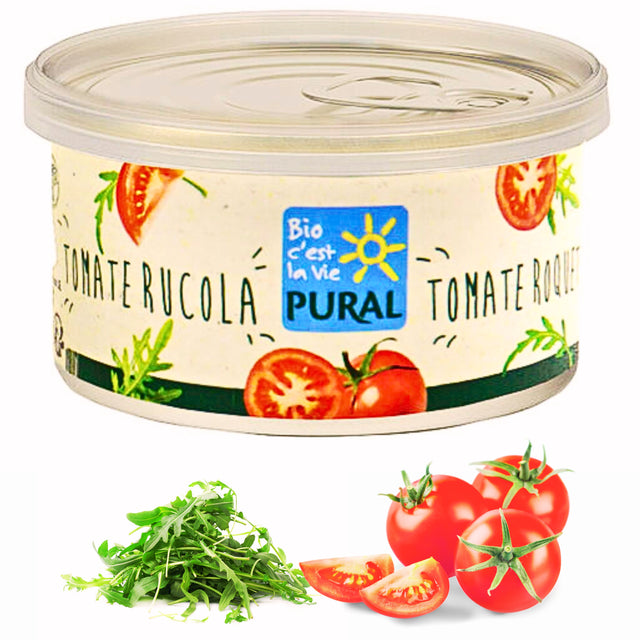 Pural Streich - Bio Tomate Rucola| Pflanzlicher Streich| Bio&Veganer Brotaufstrich| Pural Bio Aufstrich| Gesunder Brotaufstrich| Veganer Streich