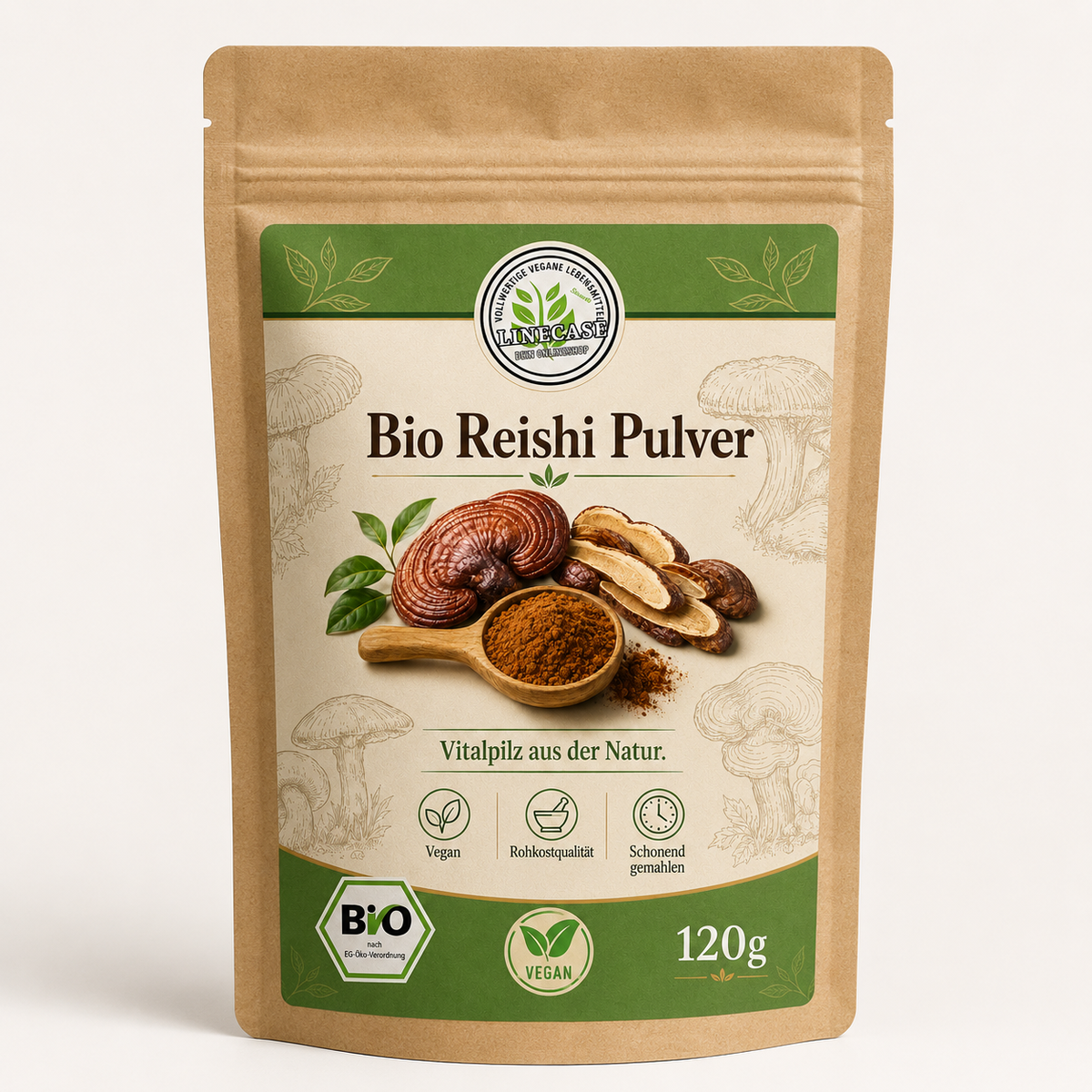 Linecase Bio Reishi Pilzpulver 120g