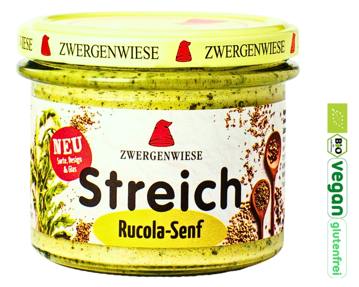 Zwergenwiese Rucola Senf 180g| Bio&Vegan Streich| Veganer Brotaufstrich