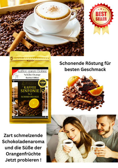Kaffee ganze Bohne - Schoko Orange 250g
