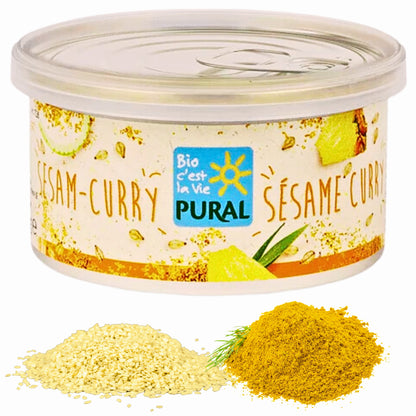 Pural Streich - Bio Sesam Curry Streich| Bio&Veganer Streich| Pflanzlicher Brotaufstrich| Veganer Streich| Pural Bio Streich